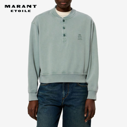 【26早秋新品】MARANT ETOILE SIMONY休闲刺绣棉质纽扣卫衣