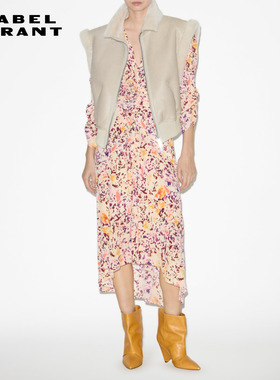 ISABEL MARANT EDWINA法式羊毛皮翻领拉链马甲女