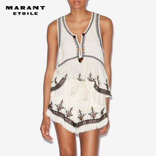 ETOILE2025春夏新款 MARANT KOURTNEY民族风刺绣背心上衣女