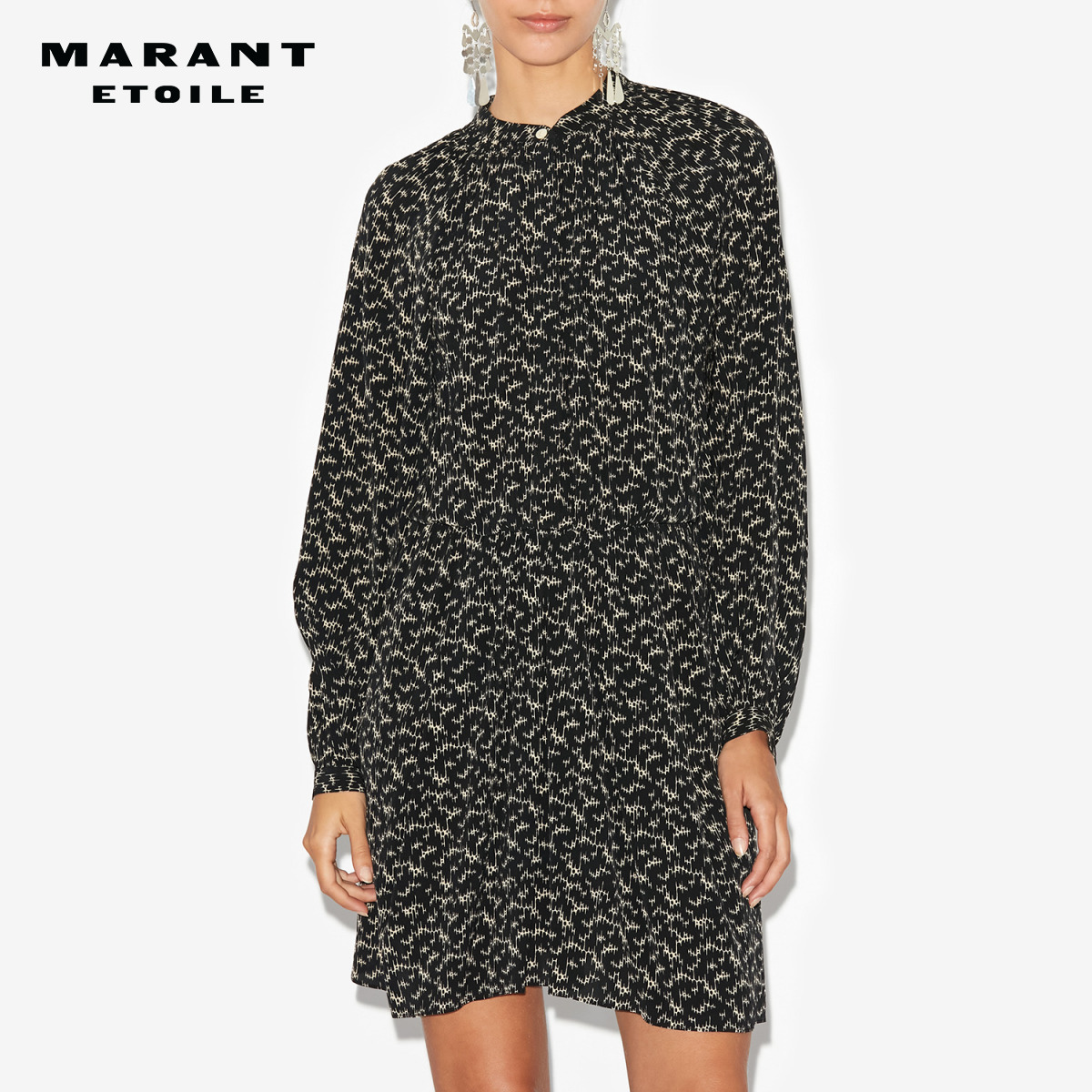 MARANT ETOILE AMANDINE法式风情褶衬衫连衣裙女