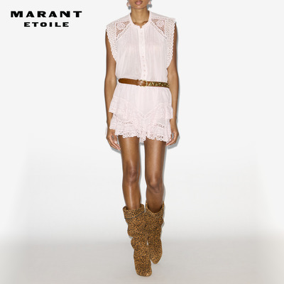 MARANT ETOILE GRESIA法式浪漫蕾丝拼接棉纱上衣女