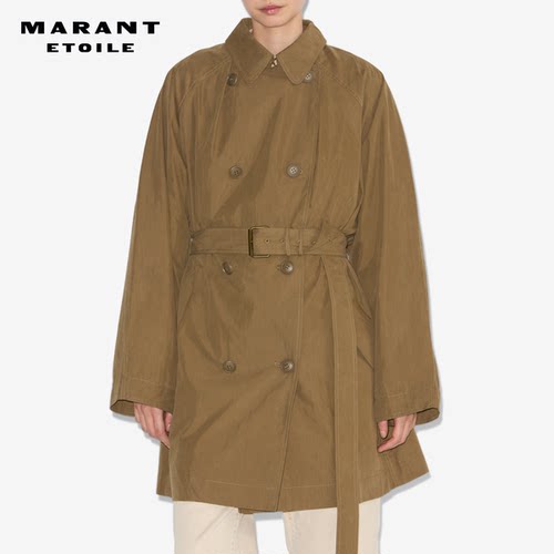 MARANT ETOILE2025早秋新款CARLOTA挺括棉质风衣女