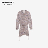MARANT ETOILE2025早秋新款 BESS印花绉纱连衣裙女