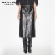 复古皮质半身裙女 ANGELE法式 MARANT ETOILE
