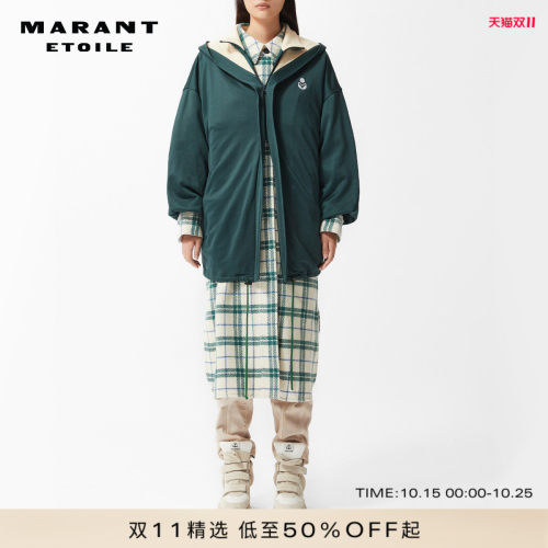 秋冬中长款连帽休闲外套闲
