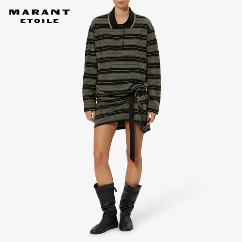 MARANT ETOILE ISEA 法式复古条纹针织连衣裙女