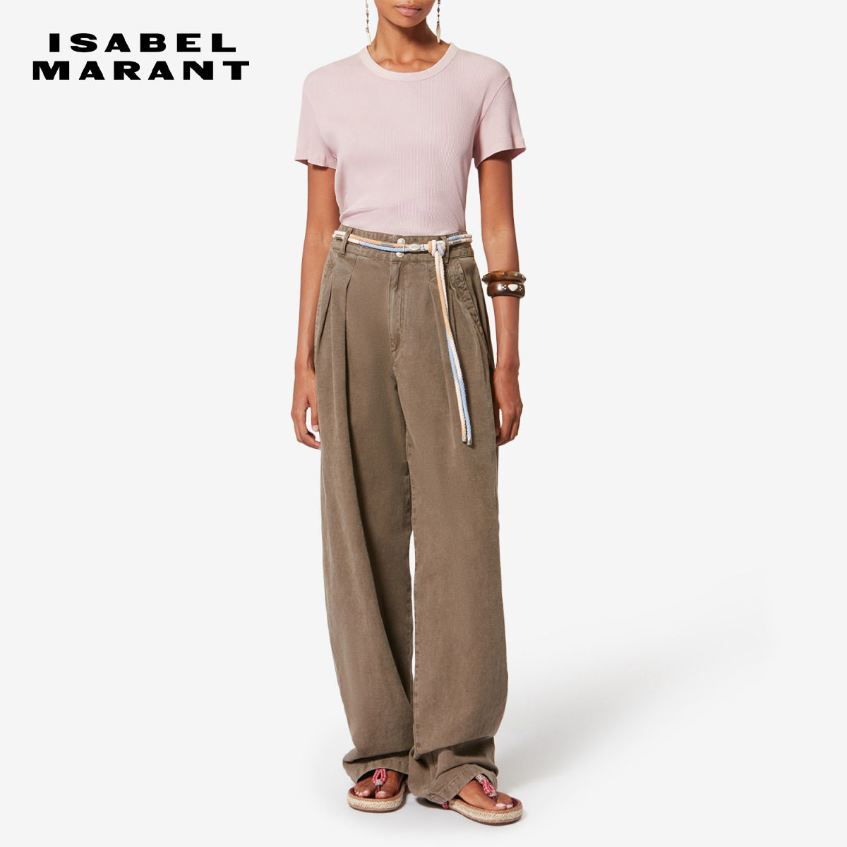 ISABEL MARANT TAOMI 简约圆领纯色修身棉质短袖女