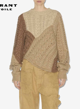 MARANT ETOILE2025早秋新款DARYL拼布毛衣女