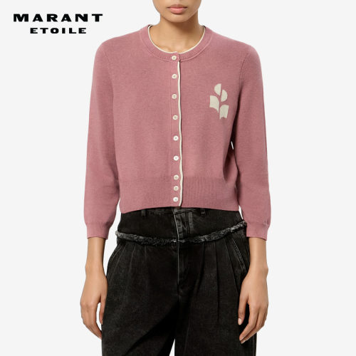 【26早秋新品】MARANT ETOILE LONA棉羊毛混纺徽标针织开衫