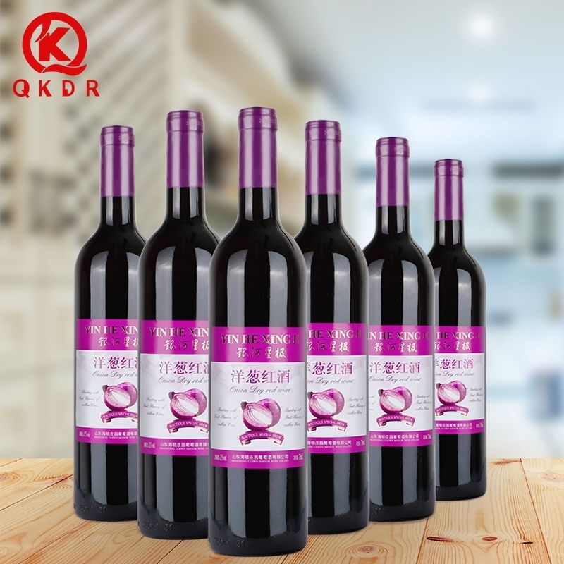 洋葱红酒干红葡萄酒山东赤霞珠12度6支装X750ml正品包邮