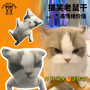meme猫梗图抽象表情包大局逆转小猫新款玩偶定制抽象整蛊老鼠干