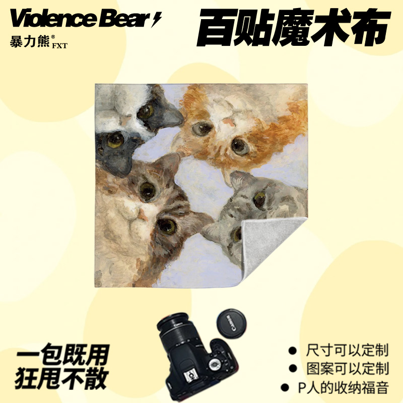 可爱猫咪治愈系宠物简约百贴布懒人相机单反内胆收纳包高颜值保护