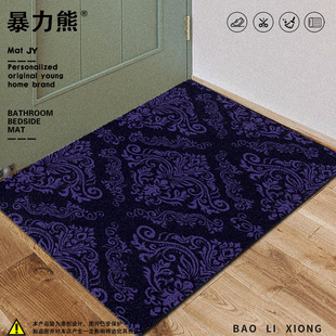 高级感玄关地垫花纹图案丝圈地垫免打理地垫耐磨防滑入户门内地垫