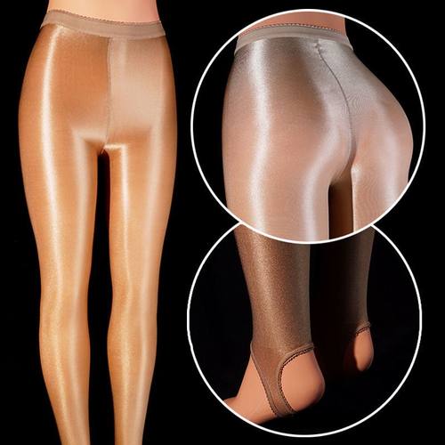 100D油亮舍宾袜高弹反光连裤袜