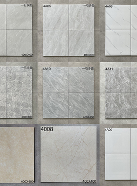 厨房卫生间小地砖400x400防滑耐磨地板砖阳台瓷砖浴室仿古砖灰色