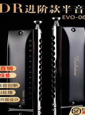 嘉德瑞半音阶口琴EVO-0648S升级进阶jdr成人初学专业演奏12孔C调