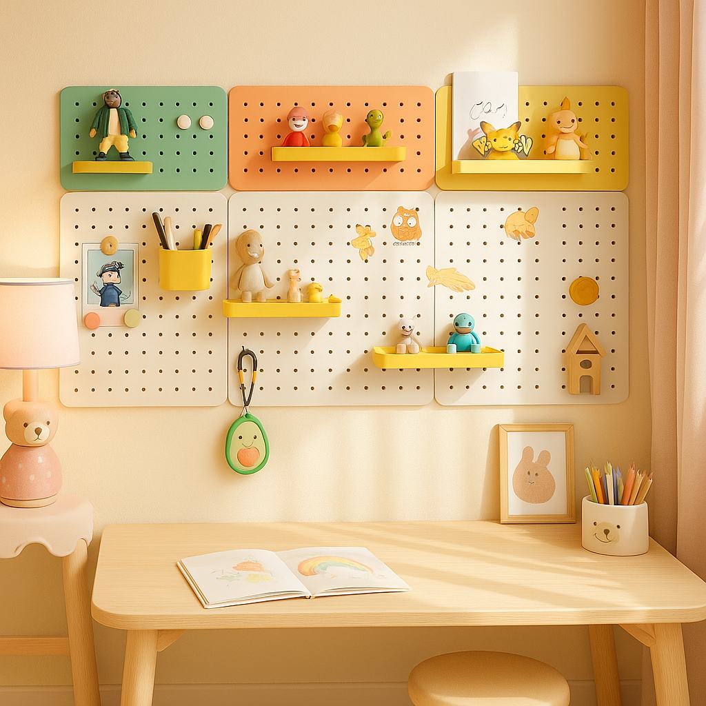 免打孔书桌学生开学墙壁金属学习桌墙面磁吸收纳墙上洞洞板置物架