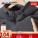 回力奥粒绒抓绒外套男秋冬季 宽松加绒加厚连帽上衣男款 保暖夹克H