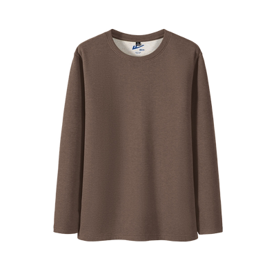 280G蚕丝羊毛绒长袖T恤回力男女