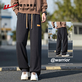 子男阔腿黑色休闲长裤 回力牛仔裤 春季 加绒宽松直筒裤 男士 2026新款