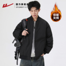 加厚棒球服夹棉工装 2025新款 飞行夹克棉袄 秋冬季 回力棉服外套男款