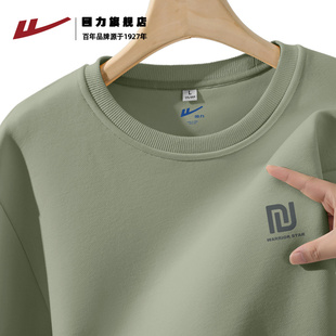 秋装 回力卫衣男2025新款 宽松男士 设计感潮牌圆领套头衫 上衣K 秋季