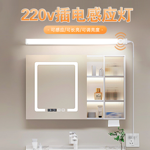插电人体感应灯人来即亮镜前灯2025新款照明led灯条卫生间小夜灯