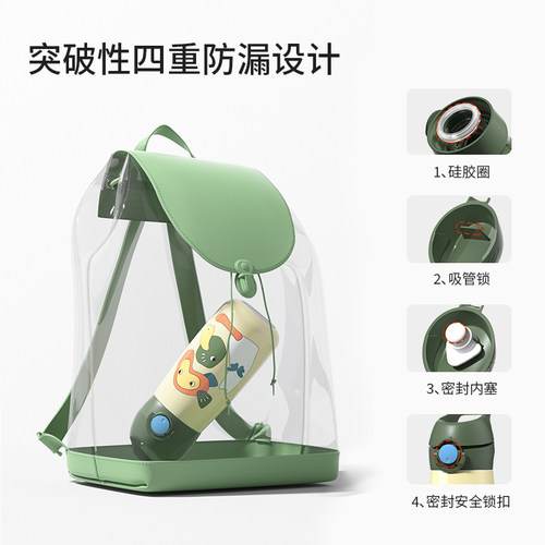 儿童保温杯宝宝吸管杯直饮喝水杯婴儿幼儿园外出水壶