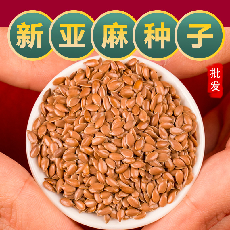 内蒙新亚麻种籽老品种胡麻种子蔬菜芽苗菜种孑可做亚麻子籽油籽粉