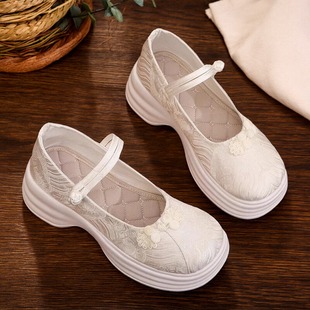 中式 艳美单鞋 国风玛丽珍鞋 女法式 增高松糕底旗袍茶服鞋 2025新款