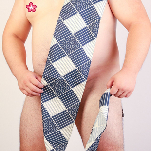 日系男士民族风兜裆裤壮实版冰丝T裤大码弹力夏薄款和风印花内裤