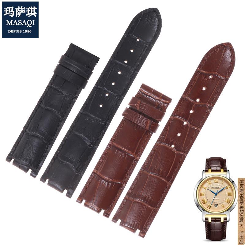 原厂代用适合罗西尼真皮表带5565T06C/T01A/W04B棕色男款7565T01C