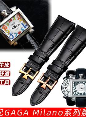 原厂代用GaGaMilano嘎嘎时光表带一百TIME100系列真皮手表带男女2