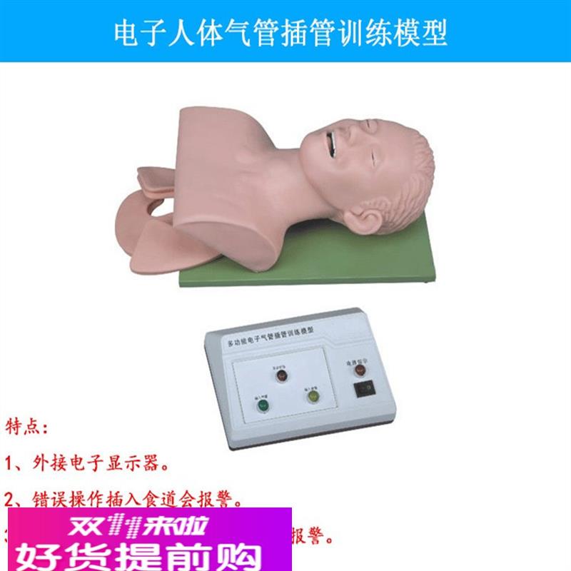 电子人体气管插管训练模型(带牙齿报警)成人急救训练教学模具