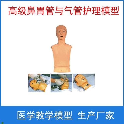 上海医模高级鼻胃管与q气管护理模型插胃管口切开护理教学训练模