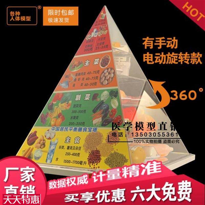 2016b中国居民平衡膳食宝塔模型健康食物营养金字塔仿真食品模