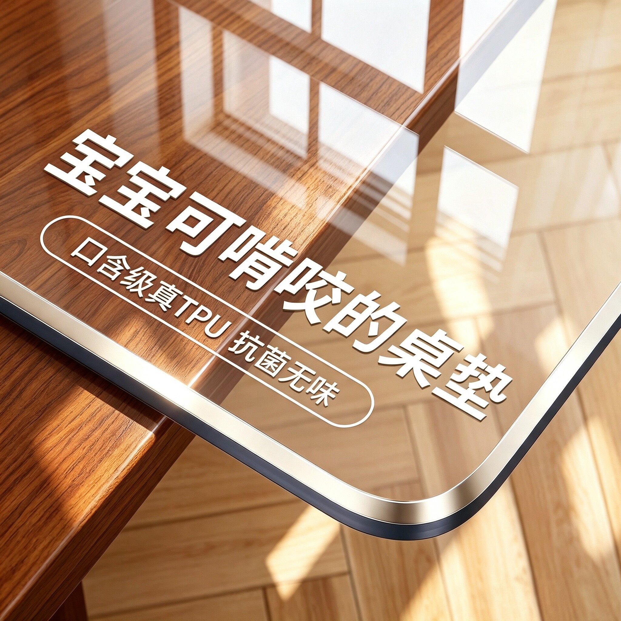 食品级透明TPU防水防油桌垫图片