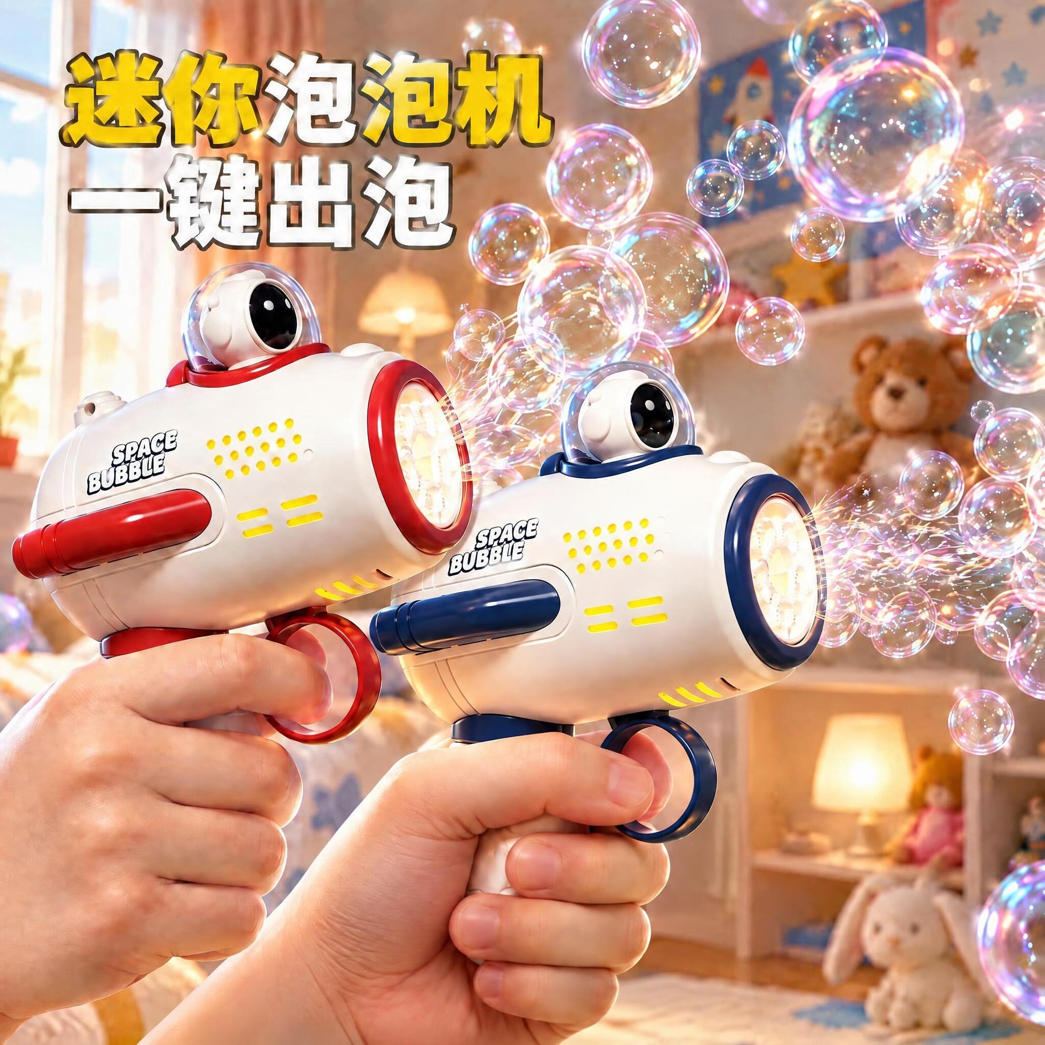 口袋迷你吹泡泡机手持吹泡泡玩具