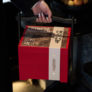 2026新年马年年货礼盒中式锦盒包装盒糖果饼干礼品盒牛轧糖雪花酥