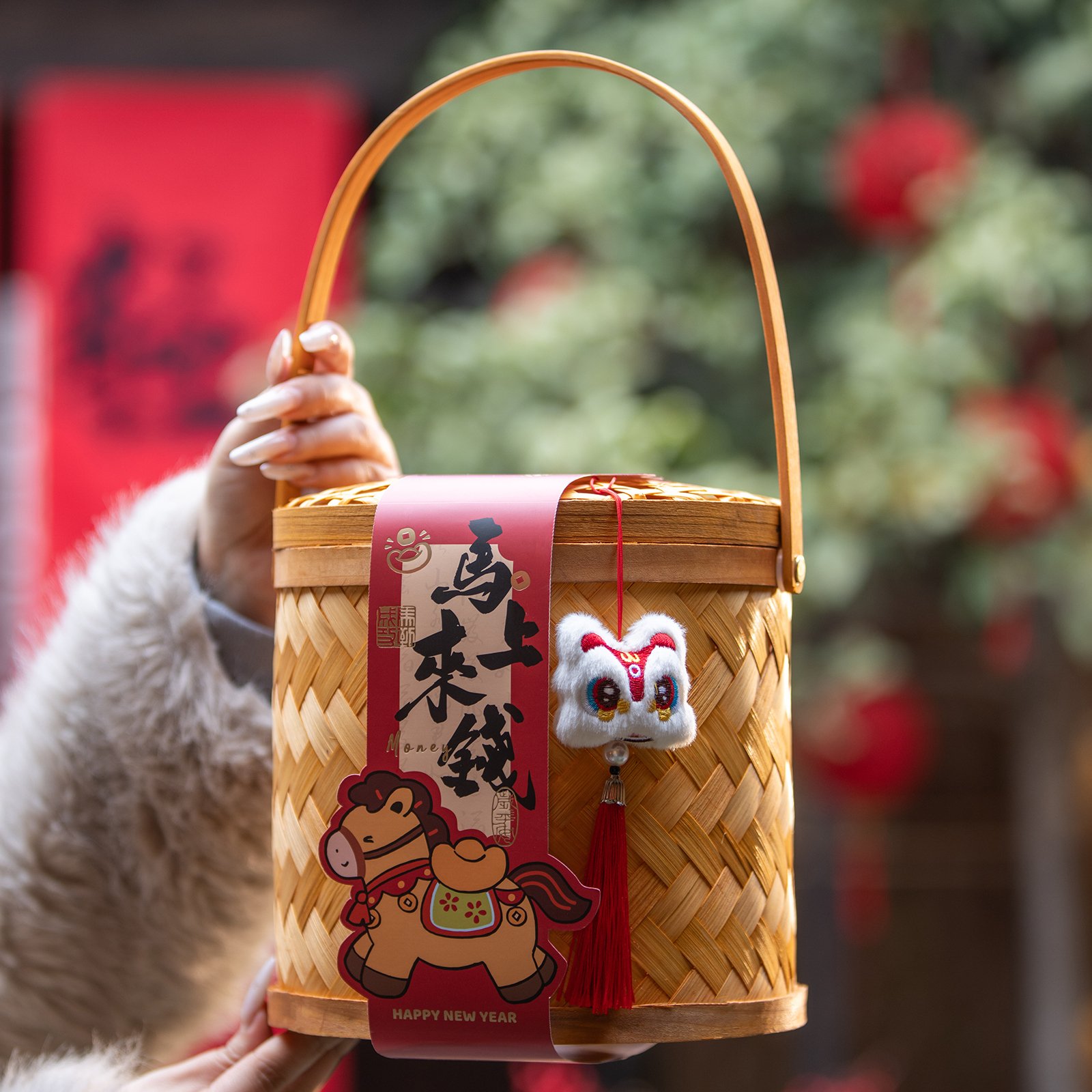 2026新年礼盒竹编桶礼品盒年货包装盒马年牛轧糖雪花酥饼干空盒子,厨房/烹饪用具,点心包装盒/包装袋,淘宝优惠券,粉丝福利购,淘宝优惠卷