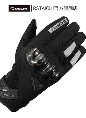 TAICHI摩托车骑行手套冬季男女士碳纤维机车赛车防水防寒保暖触屏