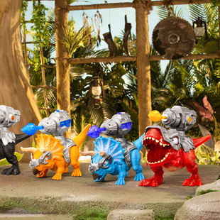 zuru爆裂小子恐龙蛋恐龙争霸巨型盲盒霸王龙男孩公仔拼装 玩具公仔