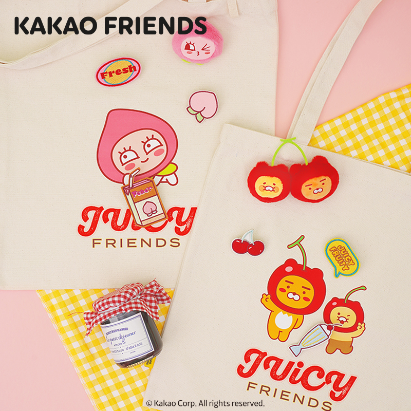 kakaofriendsDIY毛绒徽章帆布袋