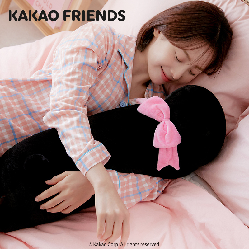 kakaofriends黑春植蝴蝶结抱枕