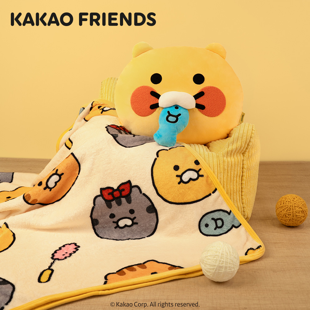 kakaofriends春植日常中国限定2合1抱枕毛毯靠枕宿舍冬天保暖毛毯