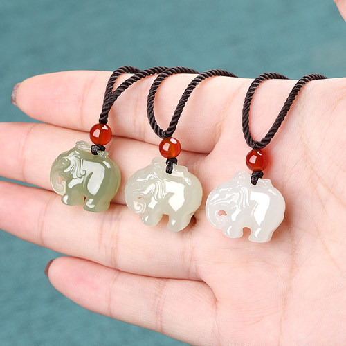 涵怡和田玉吊坠大象三款可选