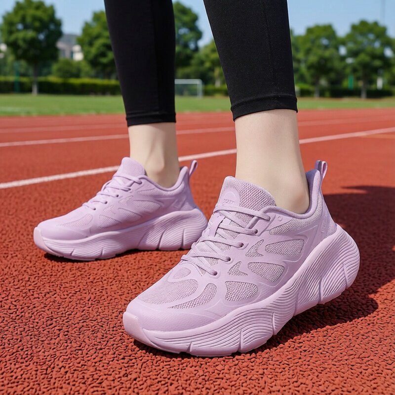 春季跑步鞋男女款轻便减震透气防滑跳操跳绳慢跑马拉松专业运动鞋