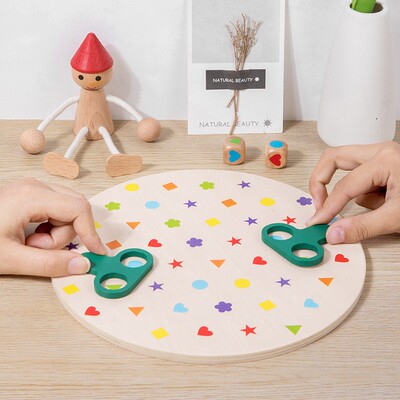 幼儿园小中班棋类益智教玩具小侦探找图形游戏区域材料记忆力训练