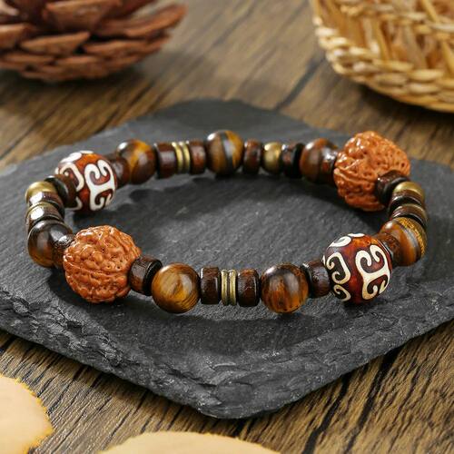 1PC Fashion ethnic style bodhi wooden beaded bracelet for