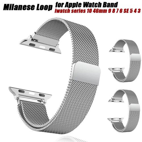 Sliver Milanese Loop strap for apple watch band 44mm 40mm